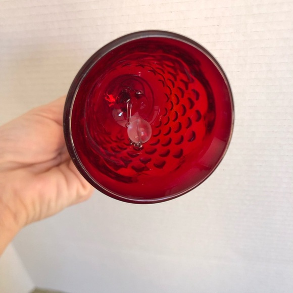 Vtg Cadmium Hobnail Glass Bell - Picture 4 of 10